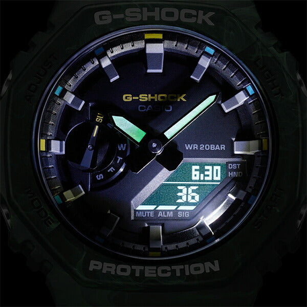 G-SHOCK MYSTIC FOREST ミスティックフォレスト GA-2100FR-3AJF メンズ 腕時計 電池式 アナデジ 樹脂バンド グリーン 国内正規品 カシオ カシオーク 八角形