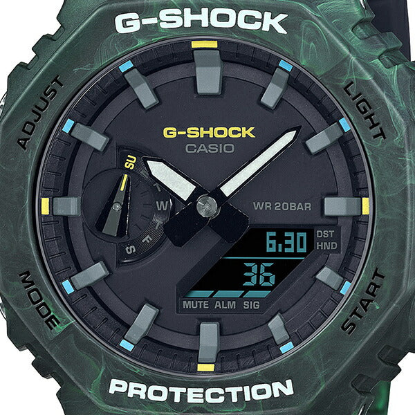 G-SHOCK MYSTIC FOREST ミスティックフォレスト GA-2100FR-3AJF メンズ 腕時計 電池式 アナデジ 樹脂バンド グリーン 国内正規品 カシオ カシオーク 八角形