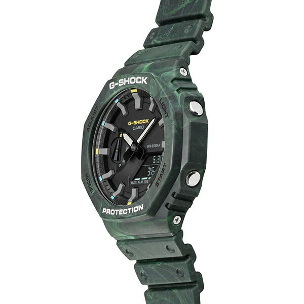 G-SHOCK MYSTIC FOREST ミスティックフォレスト GA-2100FR-3AJF メンズ 腕時計 電池式 アナデジ 樹脂バンド グリーン 国内正規品 カシオ カシオーク 八角形