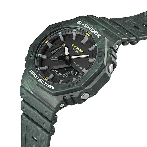 G-SHOCK MYSTIC FOREST ミスティックフォレスト GA-2100FR-3AJF メンズ 腕時計 電池式 アナデジ 樹脂バンド グリーン 国内正規品 カシオ カシオーク 八角形