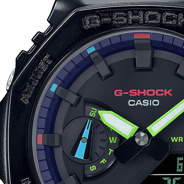 G-SHOCK ヴァーチャルレインボー Gamer’s RGBシリーズ GA-2100RGB-1AJF メンズ 腕時計 電池式 アナデジ オクタゴン 反転液晶 国内正規品 カシオ