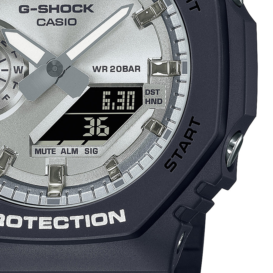 G-SHOCK メタリックダイヤル シルバー GA-2100SB-1AJF メンズ 電池式