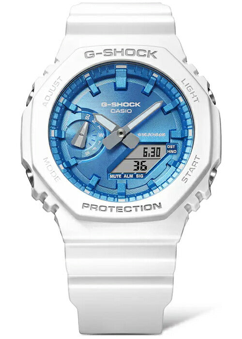 G-SHOCK プレシャスハートセレクション 2023 冬の煌めき GA-2100WS-7AJF メンズ 腕時計 電池式 アナデジ オクタゴン ブルー ホワイト 国内正規品 カシオ