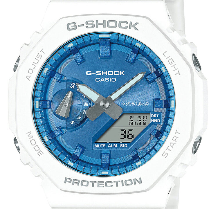 G-SHOCK プレシャスハートセレクション 2023 冬の煌めき GA-2100WS-7AJF メンズ 腕時計 電池式 アナデジ オクタゴン ブルー ホワイト 国内正規品 カシオ