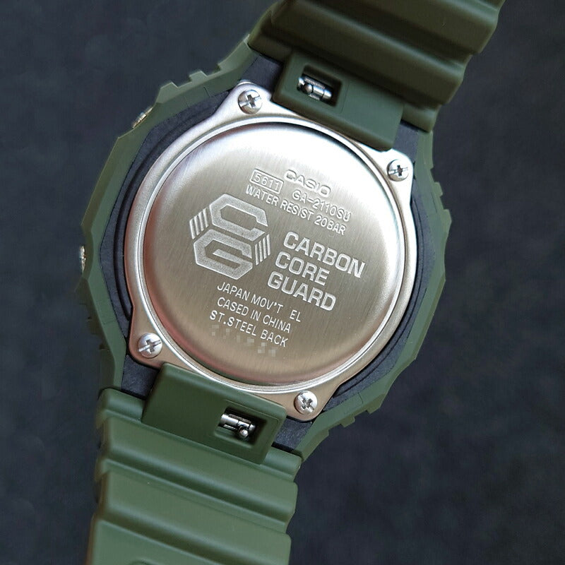 G-SHOCK ストリート ユーティリティカラー GA-2110SU-3AJF メンズ 腕時計 アナデジ ワサビ グリーン カーボン 国内正規品 カシオ カシオーク 八角形