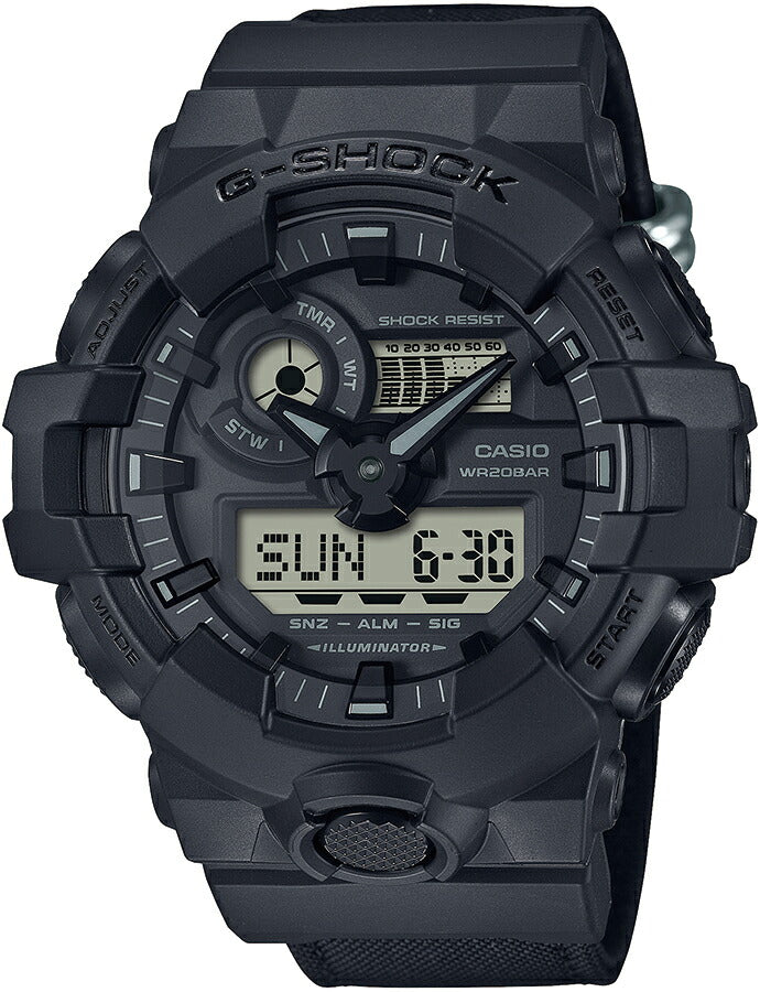 G-SHOCK ユーティリティ ブラック GA-700BCE-1AJF メンズ 腕時計 電池式 アナデジ ビッグケース コーデュラ 国内正規品 カシオ