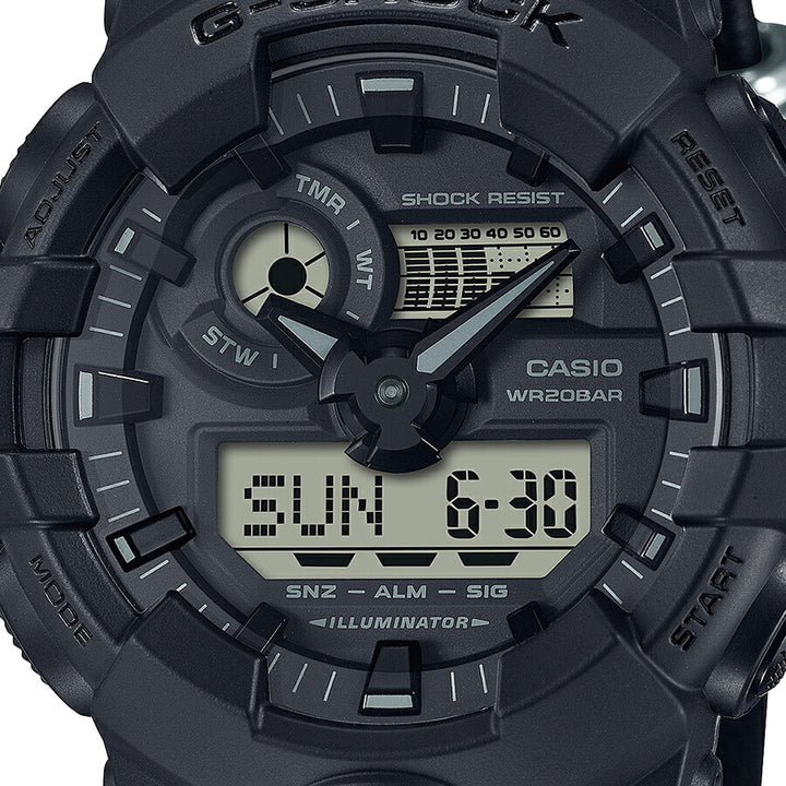 G-SHOCK ユーティリティ ブラック GA-700BCE-1AJF メンズ 腕時計 電池式 アナデジ ビッグケース コーデュラ 国内正規品 カシオ