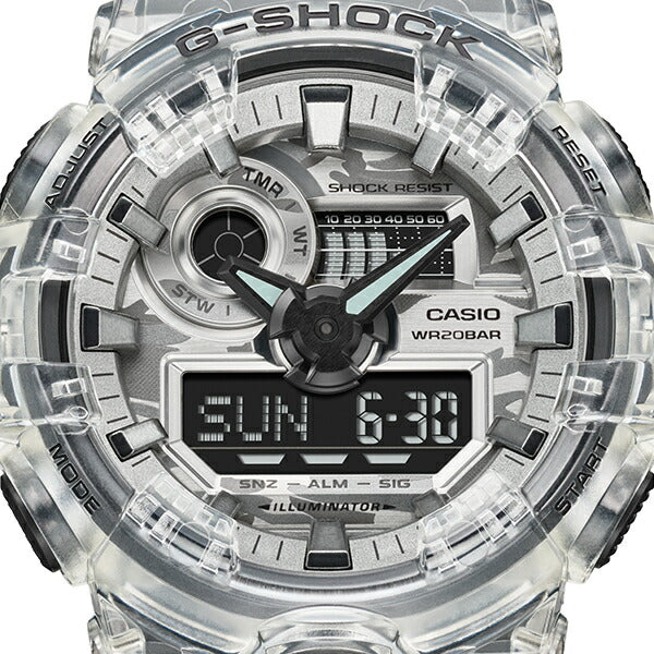 G-SHOCK カモフラージュ スケルトン GA-700シリーズ GA-700SKC-1AJF メンズ 腕時計 電池式 アナデジ ビッグケース 反転液晶 国内正規品 カシオ