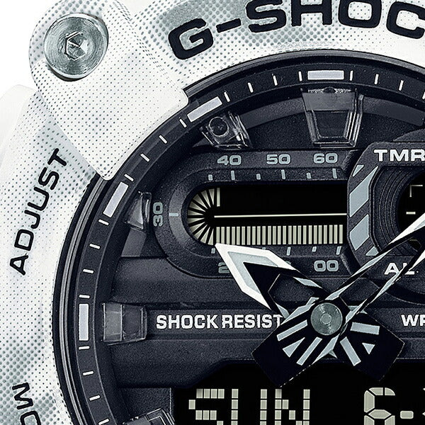 G-SHOCK GRUNGE SNOW CAMOUFLAGE グランジスノー カモフラージュ GA-900GC-7AJF メンズ 腕時計 アナデジ 10角ベゼル 樹脂バンド ホワイト 国内正規品 カシオ