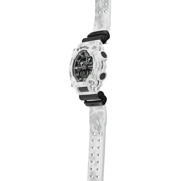 G-SHOCK GRUNGE SNOW CAMOUFLAGE グランジスノー カモフラージュ GA-900GC-7AJF メンズ 腕時計 アナデジ 10角ベゼル 樹脂バンド ホワイト 国内正規品 カシオ