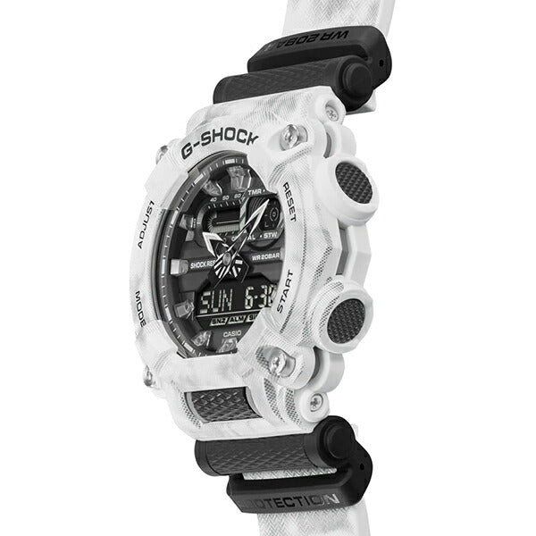 G-SHOCK GRUNGE SNOW CAMOUFLAGE グランジスノー カモフラージュ GA-900GC-7AJF メンズ 腕時計 アナデジ 10角ベゼル 樹脂バンド ホワイト 国内正規品 カシオ