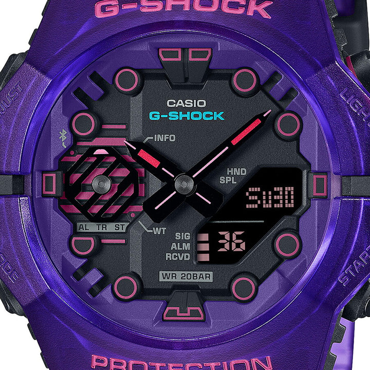 G-SHOCK サイバーシリーズ GA-B001CBRS-6AJF メンズ 腕時計 電池式 Bluetooth アナデジ パープル スケルトン 反転液晶 国内正規品 カシオ