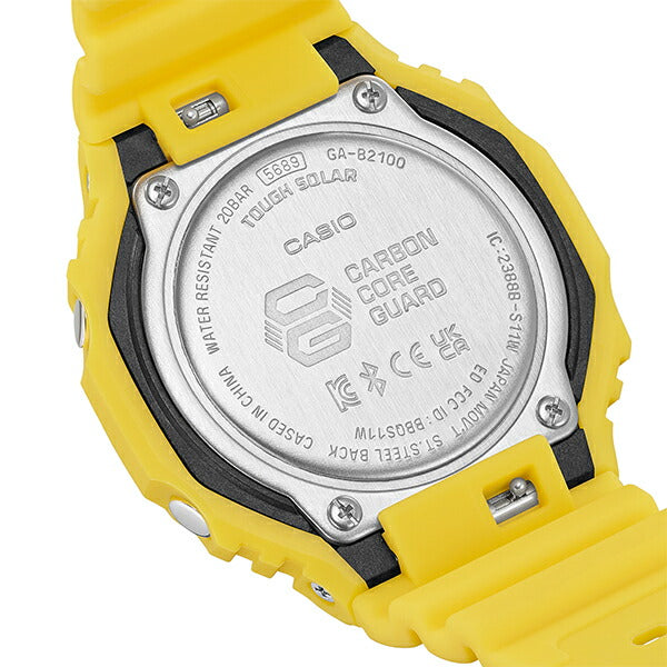 G-SHOCK 2100シリーズ オクタゴン GA-B2100C-9AJF メンズ 腕時計 ソーラー Bluetooth アナログ デジタル イエロー 国内正規品 カシオ 八角形