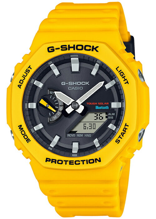 G-SHOCK 2100シリーズ オクタゴン GA-B2100C-9AJF メンズ 腕時計 ソーラー Bluetooth アナログ デジタル イエロー 国内正規品 カシオ 八角形