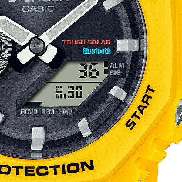 G-SHOCK 2100シリーズ オクタゴン GA-B2100C-9AJF メンズ 腕時計 ソーラー Bluetooth アナログ デジタル イエロー 国内正規品 カシオ 八角形