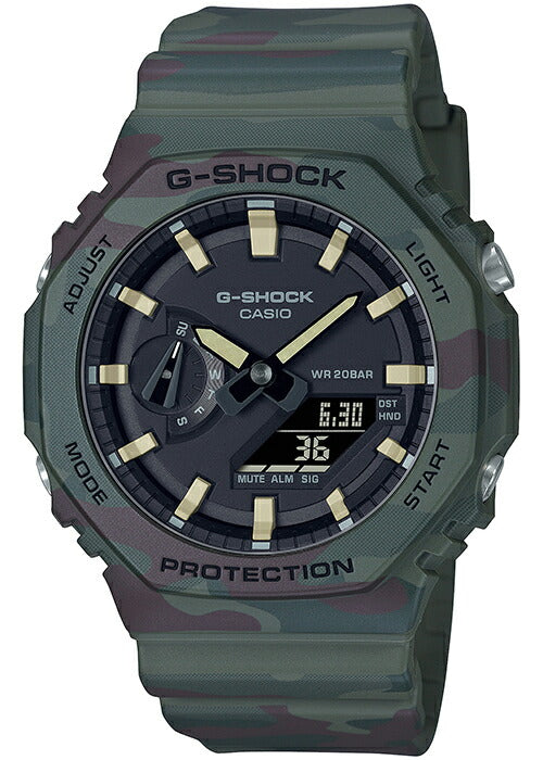 G-SHOCK 荒野を旅する冒険者 カモフラージュ GAE-2100WE-3AJR メンズ 腕時計 電池式 アナデジ 樹脂バンド 反転液晶 国内正規品 カシオ 八角形