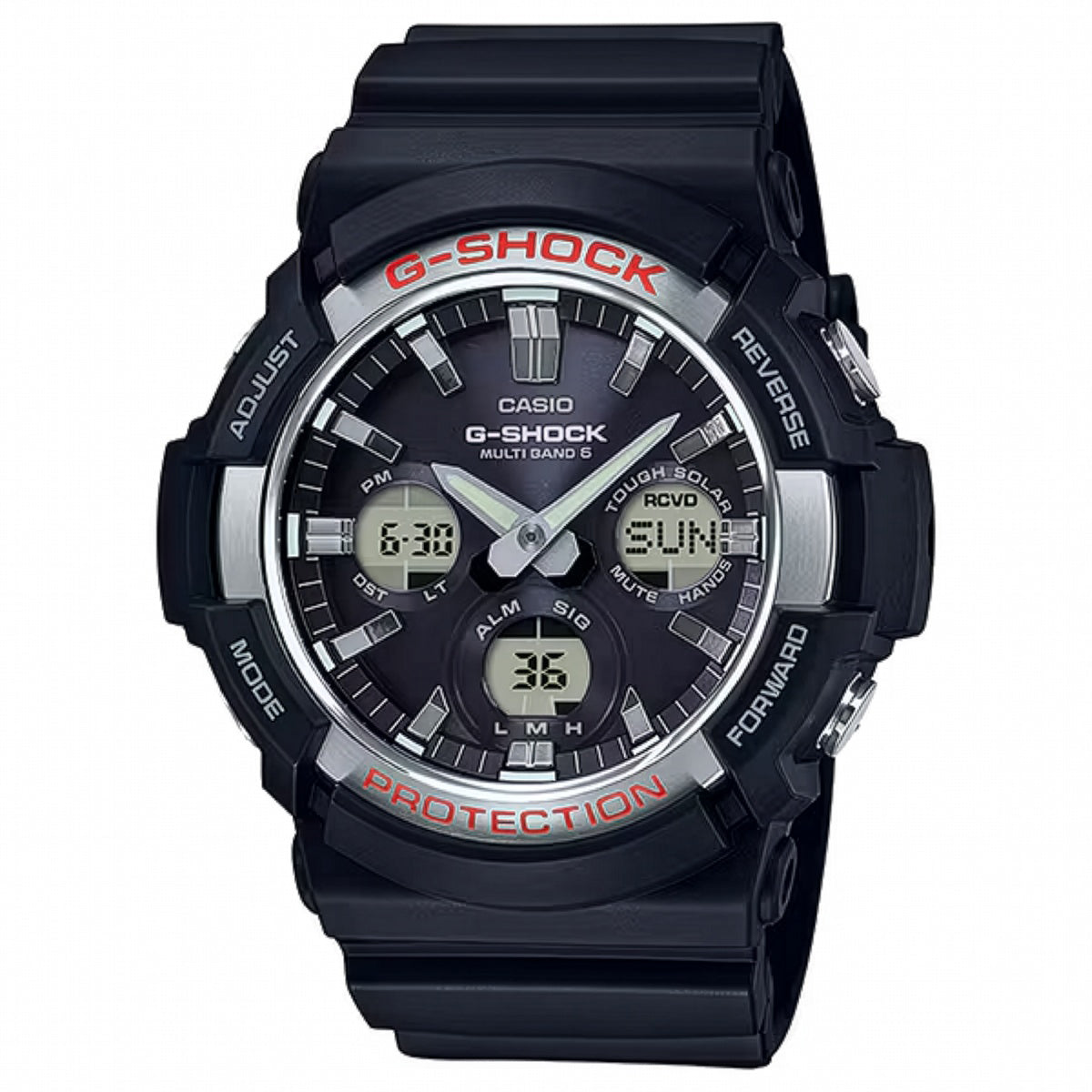 【6月限定値引き】G-SHOCK　GAW-100 G-SHOCK GAW-100B-1AJF メンズ 電波ソーラー アナデジ ブラック ビッグ