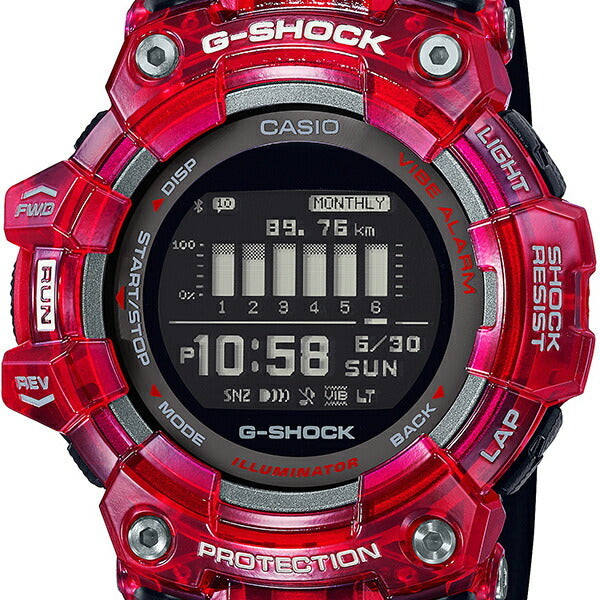 G-SHOCK G-SQUAD スケルトン GBD-100SM-4A1JF メンズ 電池式 Bluetooth デジタル レッド 反転液晶 – THE  CLOCK HOUSE公式オンラインストア