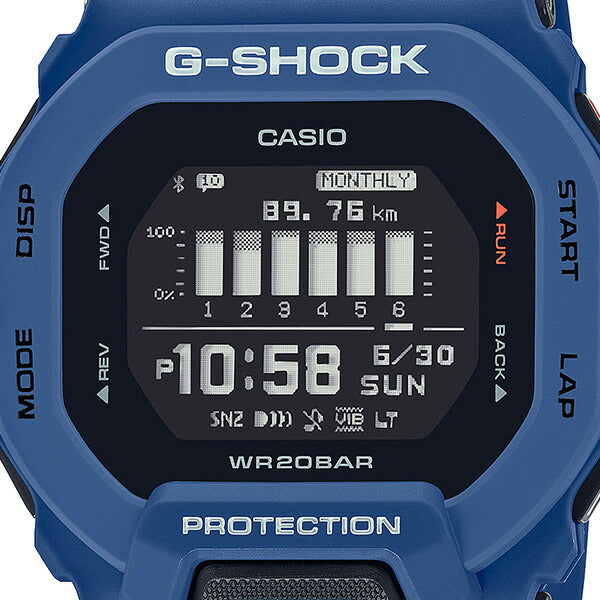 G-SHOCK G-SQUAD ジースクワッド GBD-200シリーズ GBD-200-2JF メンズ 腕時計 電池式 Bluetooth デジタル 樹脂バンド ブルー 反転液晶 国内正規品 カシオ