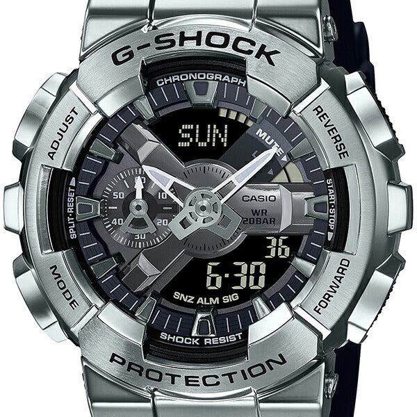 G-SHOCK ジーショック Metal Covered シルバー GM-110-1AJF メンズ 腕時計 アナデジ メタルベゼル 国内正規品 カシオ