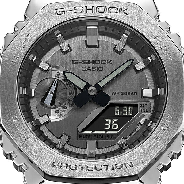 G-SHOCK シルバー メタルベゼル GM-2100-1AJF メンズ 電池式 アナデジ ...