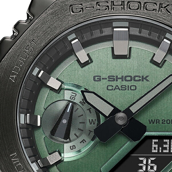 G-SHOCK ダークグレー メタルベゼル GM-2100B-3AJF メンズ 電池式 アナデジ グリーン 樹脂バンド 八角形 – THE CLOCK  HOUSE公式オンラインストア