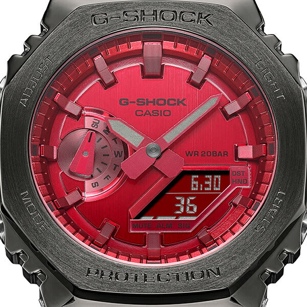 G-SHOCK 2100シリーズ ダークグレー メタルベゼル GM-2100B-4AJF メンズ 腕時計 電池式 アナデジ ブラック 樹脂バンド 国内正規品 カシオ カシオーク 八角形