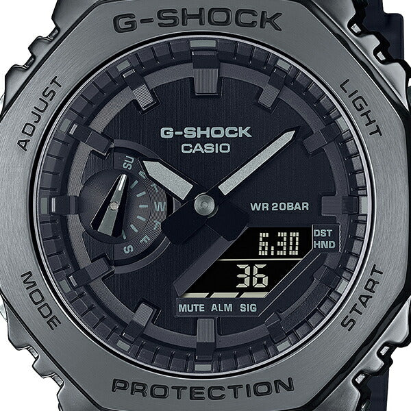 G-SHOCK メタルカバード ブラックアウト GM-2100BB-1AJF メンズ 腕時計 電池式 アナデジ オクタゴン メタルベゼル 反転液晶 国内正規品 カシオ