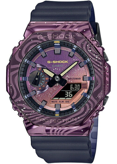 G-SHOCK メタルカバード ミルキーウェイギャラクシー 天の川銀河 GM-2100MWG-1AJR メンズ 腕時計 電池式 アナデジ オクタゴン パープル 国内正規品 カシオ カシオーク