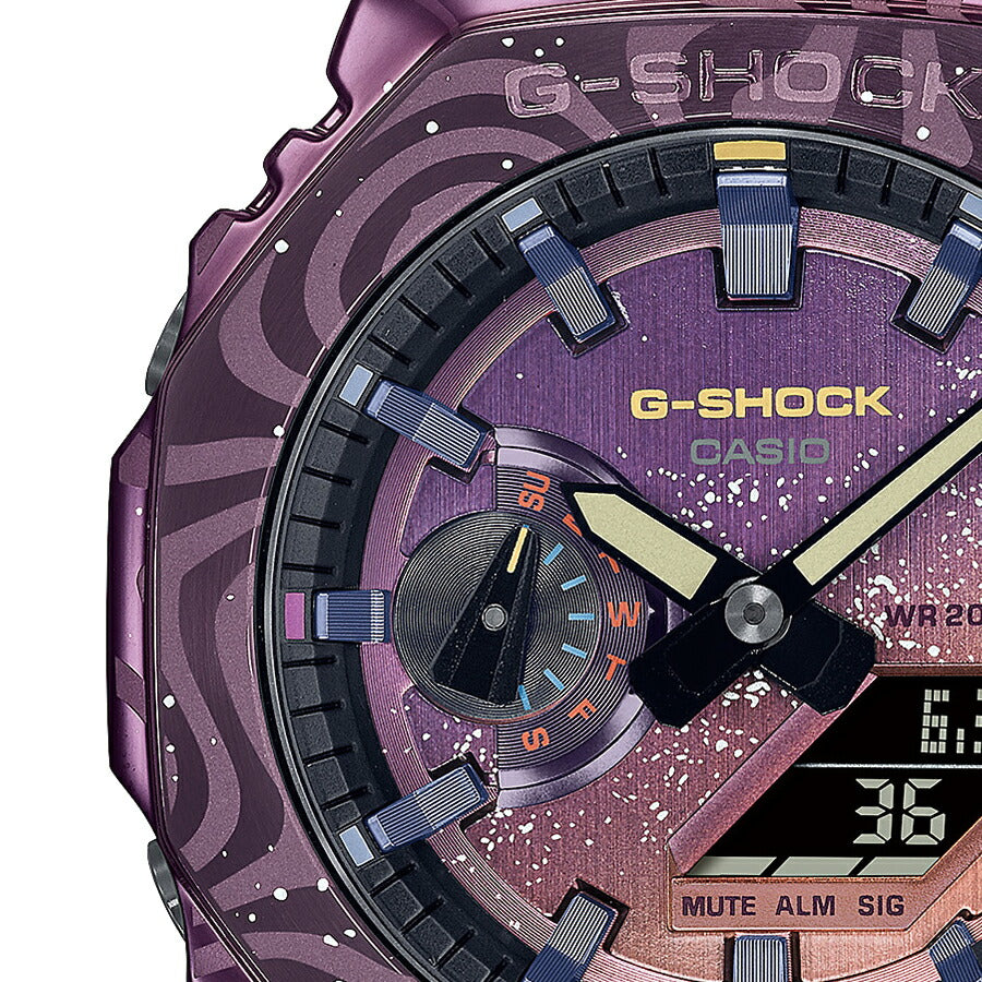 G-SHOCK GA-2100 パープル　天の川　銀河 G-SHOCK メタルカバード ミルキーウェイギャラクシー 天の川銀河