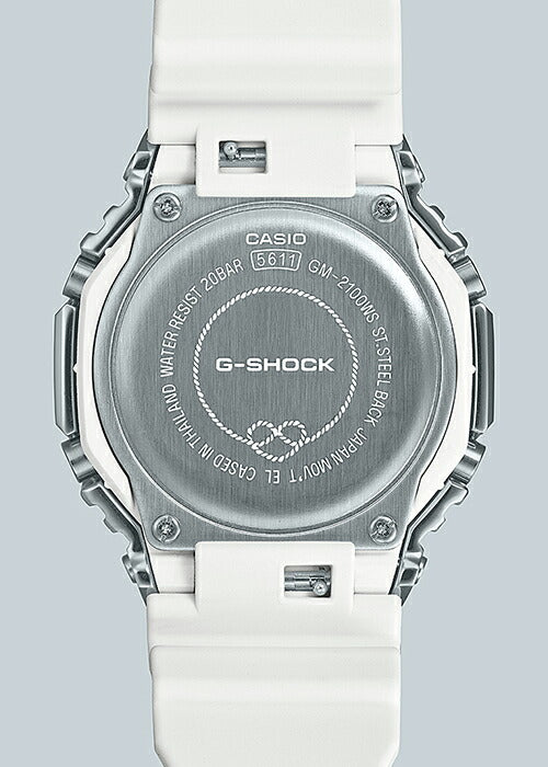 G-SHOCK プレシャスハートセレクション 2023 冬の煌めき GM-2100WS-7AJF メンズ 腕時計 電池式 アナデジ オクタゴン シルバー ホワイト 国内正規品 カシオ