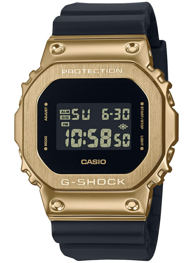 G-SHOCK メタルカバード 5600 GM-5600UG-9JF メンズ 腕時計 電池式 デジタル スクエア ゴールド 反転液晶 国内正規品 カシオ