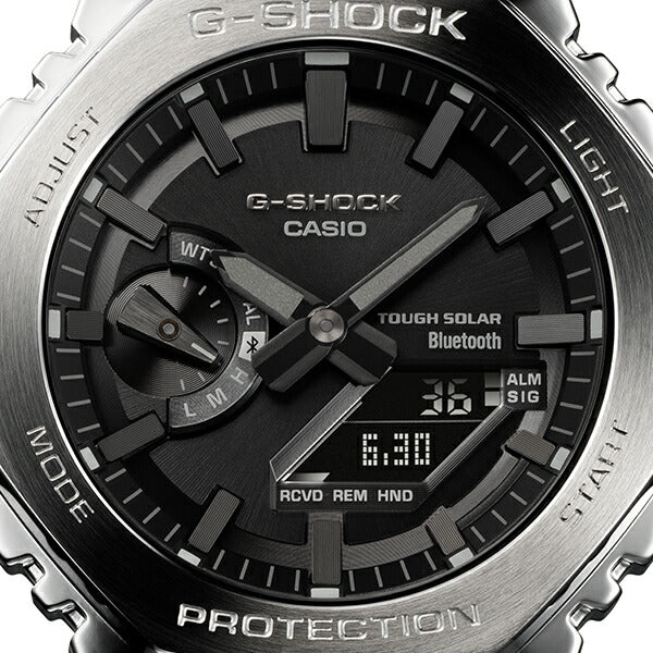 G-SHOCK フルメタル 2100シリーズ オクタゴン シルバー GM-B2100D-1AJF メンズ 腕時計 ソーラー Bluetooth アナデジ 反転液晶 国内正規品 カシオ カシオーク 八角形