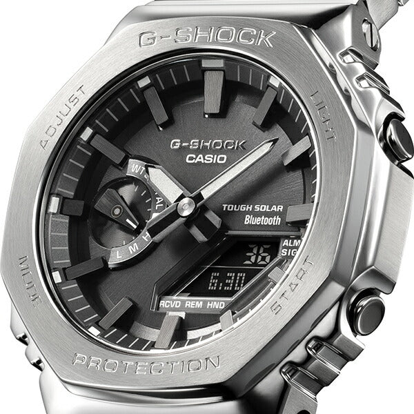 G-SHOCK フルメタル 2100シリーズ オクタゴン シルバー GM-B2100D-1AJF メンズ 腕時計 ソーラー Bluetooth アナデジ 反転液晶 国内正規品 カシオ カシオーク 八角形