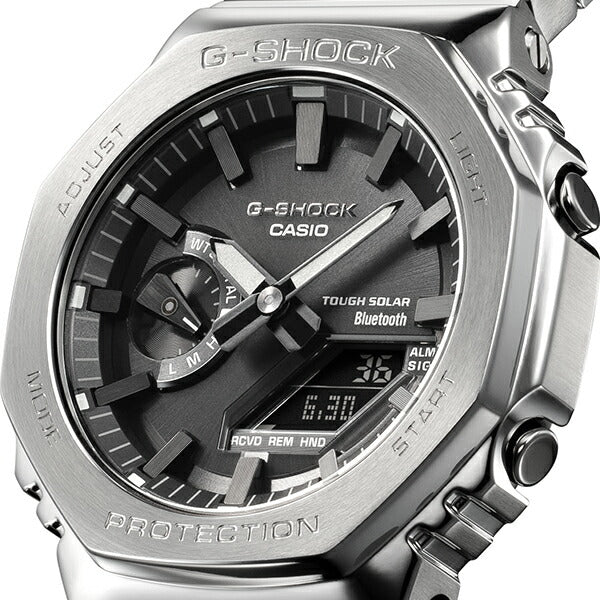 G-SHOCK フルメタル 2100シリーズ オクタゴン シルバー GM-B2100D-1AJF メンズ 腕時計 ソーラー Bluetooth アナデジ 反転液晶 国内正規品 カシオ 八角形