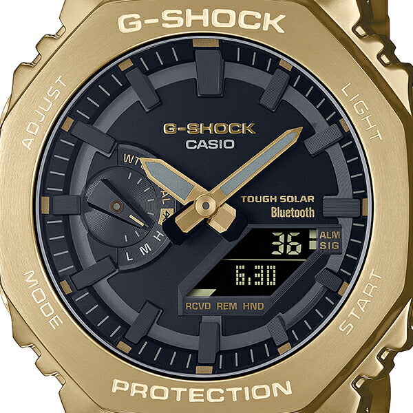 G-SHOCK フルメタル 2100シリーズ オクタゴン ゴールド GM-B2100GD-9AJF メンズ ソーラー Bluetooth アナデジ 反転液晶 国内正規品 カシオ 八角形