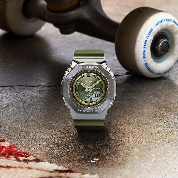 G-SHOCK ミッドサイズ メタルベゼル GM-S2100-3AJF メンズ レディース 電池式 アナデジ グリーン 樹脂バンド 八角形 – THE  CLOCK HOUSE公式オンラインストア