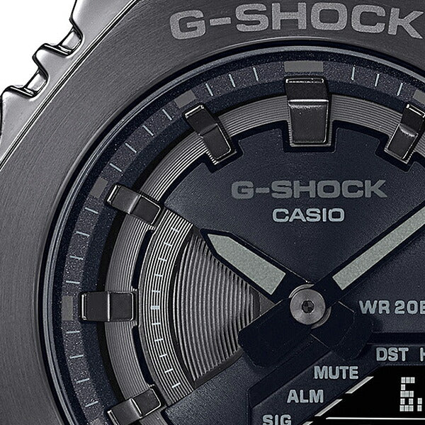 G-SHOCK ミッドサイズ 2100シリーズ メタルベゼル GM-S2100B-8AJF メンズ レディース 腕時計 電池式 アナデジ ブラック 樹脂バンド 国内正規品 カシオ カシオーク 八角形