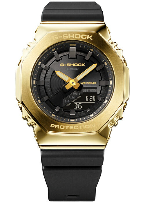 G-SHOCK メタルカバード ゴールド ブラック GM-S2100GB-1AJF メンズ レディース 腕時計 電池式 アナデジ オクタゴン 小型 反転液晶 国内正規品 カシオ 八角形