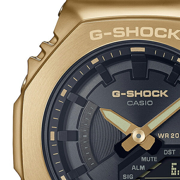 G-SHOCK メタルカバード ゴールド ブラック GM-S2100GB-1AJF メンズ レディース 腕時計 電池式 アナデジ オクタゴン 小型 反転液晶 国内正規品 カシオ 八角形