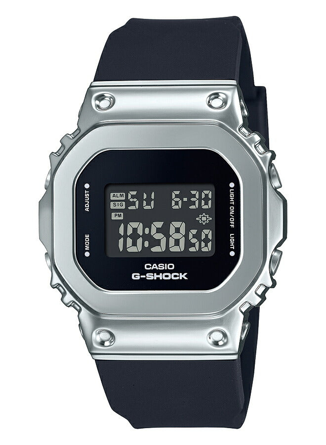 G-SHOCK ミッドサイズ メタルカバード 5600 GM-S5600U-1JF メンズ レディース 腕時計 電池式 デジタル スクエア シルバー 反転液晶 国内正規品 カシオ