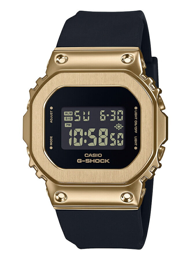 G-SHOCK ミッドサイズ メタルカバード 5600 GM-S5600UGB-1JF メンズ レディース 腕時計 電池式 デジタル スクエア ゴールド 反転液晶 国内正規品 カシオ