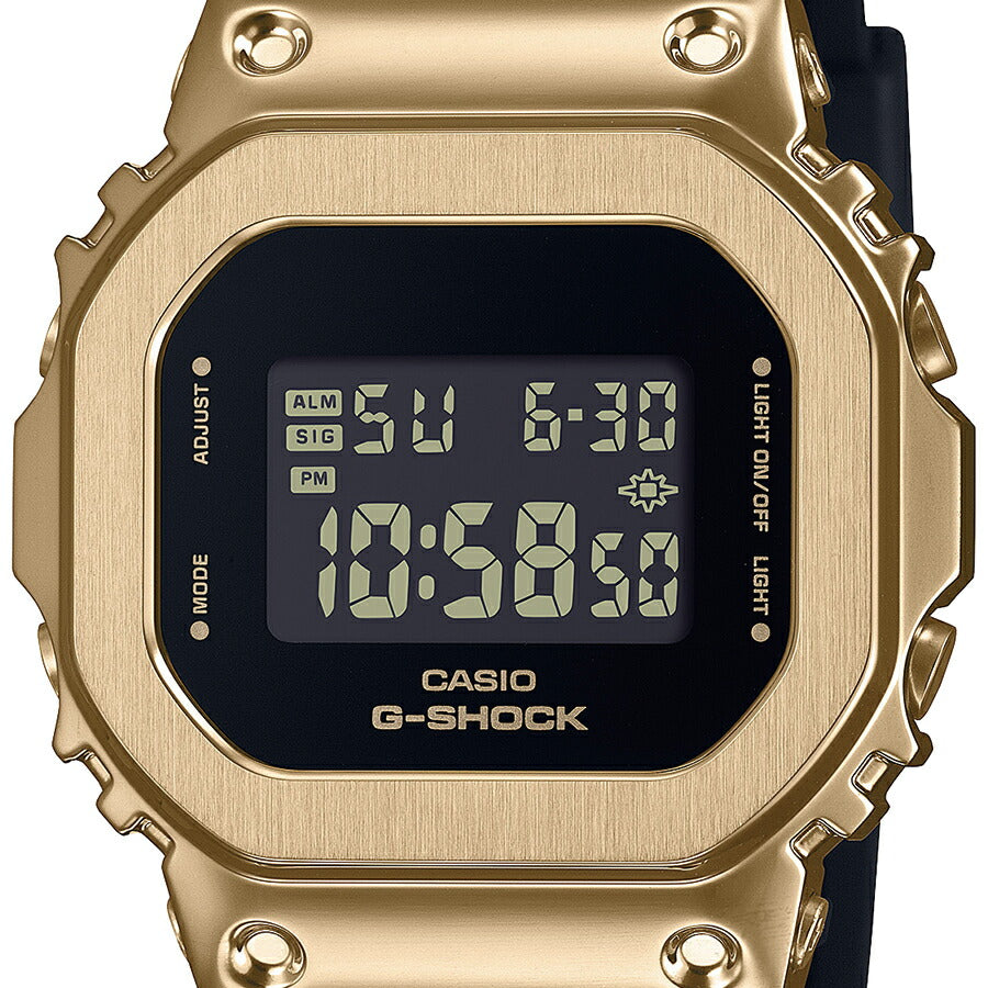 G-SHOCK ミッドサイズ メタルカバード 5600 GM-S5600UGB-1JF メンズ レディース 腕時計 電池式 デジタル スクエア ゴールド 反転液晶 国内正規品 カシオ