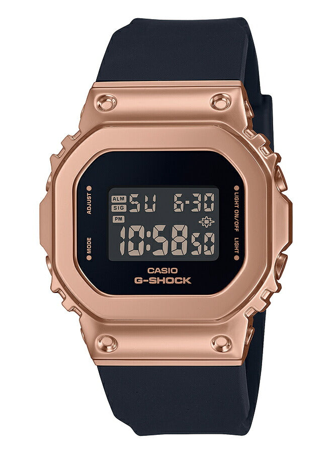 G-SHOCK ミッドサイズ メタルカバード 5600 GM-S5600UPG-1JF メンズ レディース 腕時計 電池式 デジタル スクエア ピンクゴールド 反転液晶 国内正規品 カシオ