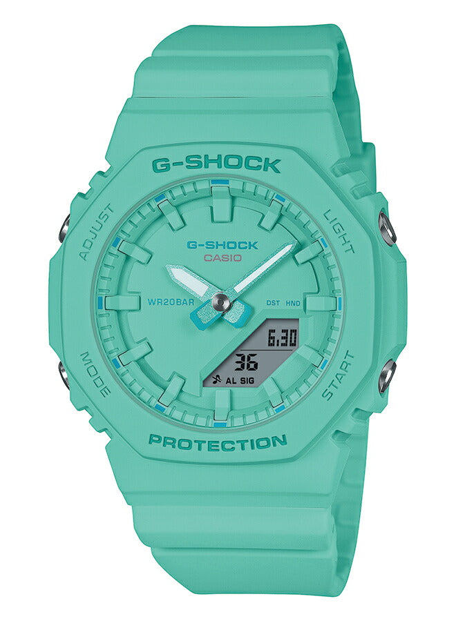 G-SHOCK プチサイズ TONE-ON-TONE GMA-P2100-2AJF レディース 腕時計 電池式 アナデジ オクタゴン ターコイズブルー 樹脂バンド 国内正規品 カシオ カシオーク
