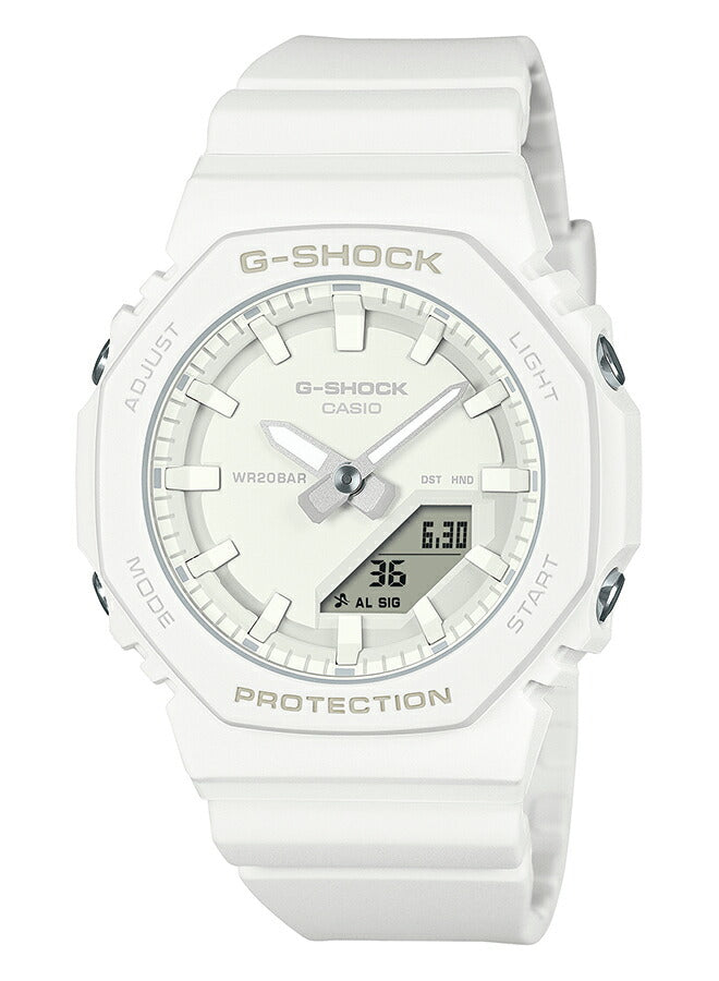 G-SHOCK プチサイズ TONE-ON-TONE GMA-P2100-7AJF レディース 腕時計 電池式 アナデジ オクタゴン ホワイト 樹脂バンド 国内正規品 カシオ カシオーク