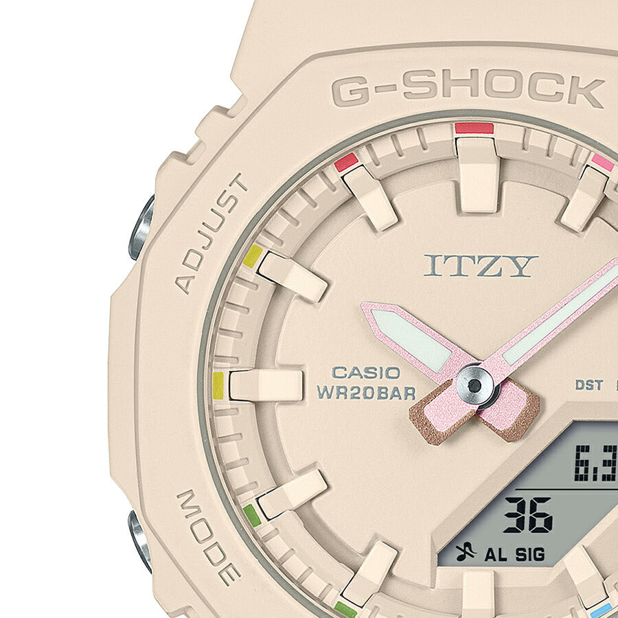 G-SHOCK コンパクトサイズ ITZY コラボレーションモデル GMA-P2100IT-4AJR レディース 腕時計 電池式 アナデジ オクタゴン ピンクベージュ 樹脂バンド 国内正規品 カシオ カシオーク
