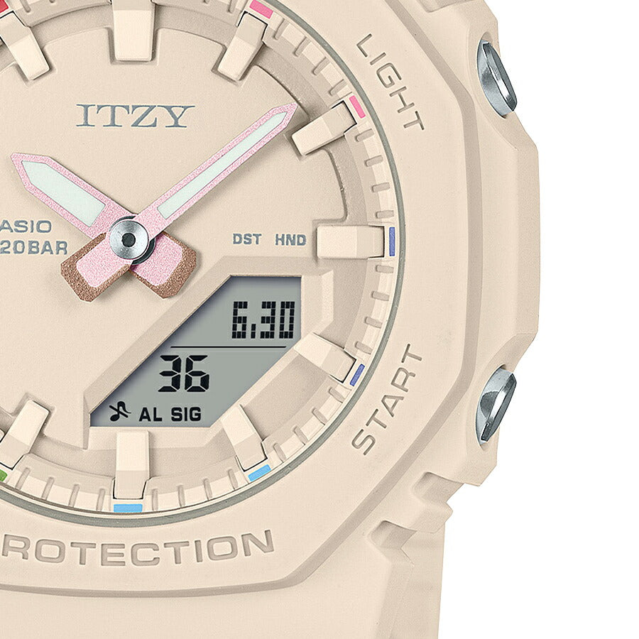 G-SHOCK コンパクトサイズ ITZY コラボレーションモデル GMA-P2100IT-4AJR レディース 腕時計 電池式 アナデジ オクタゴン ピンクベージュ 樹脂バンド 国内正規品 カシオ カシオーク