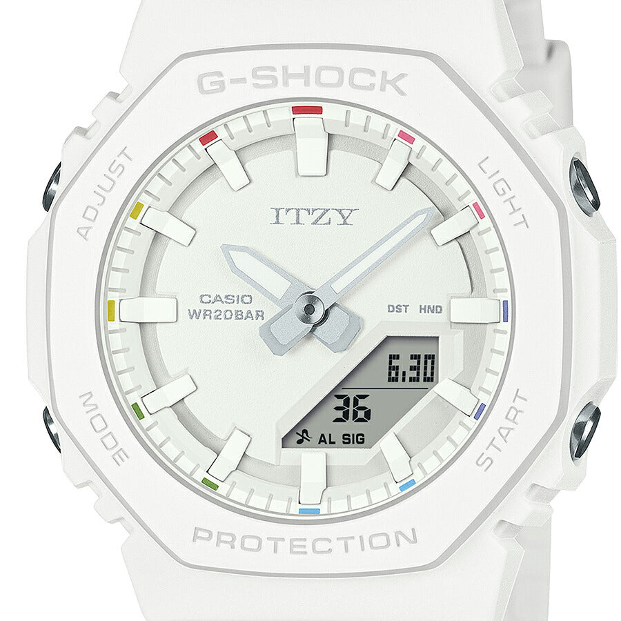 G-SHOCK コンパクトサイズ ITZY コラボレーションモデル GMA-P2100IT-7AJR レディース 腕時計 電池式 アナデジ オクタゴン ホワイト 樹脂バンド 国内正規品 カシオ