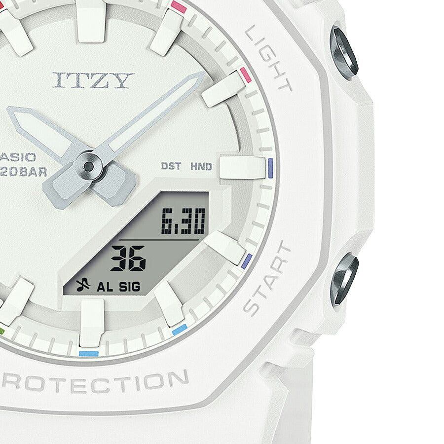 G-SHOCK コンパクトサイズ ITZY コラボレーションモデル GMA-P2100IT-7AJR レディース 腕時計 電池式 アナデジ オクタゴン ホワイト 樹脂バンド 国内正規品 カシオ カシオーク